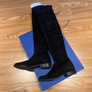 US 5 Stuart Weitzman Black Over-the-Knee Suede Boots